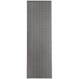 Black/Gray 96 x 30 x 0.08 in Area Rug - Everly Quinn Geometric Machine Woven Area Rug in Charcoal/Gray/Charcoal | 96 H x 30 W x 0.08 D in | Wayfair