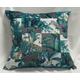 Hand Made Double Sided Plush 290gsm Velvet - Large Patchwork Cushion Cover - Royal Palm Paradise