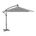 Glam 10-foot Solar LED Cantilever Umbrella with Base (UV 50+)