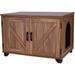 Arf Pets Wooden Cat Litter Box Enclosure, Large Hidden Litter Box with Storage