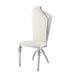 Irregular Design Post-Modern Style PU & Stainless Steel Side Chair with Metal Cabriole Front Leg & "X" Shape Back Leg,Set-2