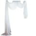 197x59 Inch White Sheer Canopy Bed Curtain Elegant Voile Window Scarf Topper Valance Outdoor Ceremony Wedding Arch Decoration Drapes Backdrop