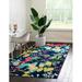 Rugs.com Azalea Collection Rug â€“ 10 x 14 Navy Blue Medium Rug Perfect For Living Rooms Large Dining Rooms Open Floorplans