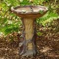 Garden Sculptures & Statues Resin Tree Birdbath Polyresin Antique Garden Bird Bath For Home Garden Yard