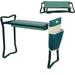 CARSTY 2 in 1 Folding Garden Kneeler and Seat Heavy Duty Gardening Bench for Kneeling and Sitting Folding Garden Stools with Tool Pouch and Kneeling Padï¼ŒGreen