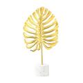 EJWQWQE Nordic Metal Turtle Leaf Furnishing Gold Leaf Crafts Desktop Abstract Sculpture