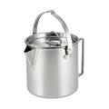 Anself Outdoor Stainless Steel Kettle Folding Handle Camping Hung Pot Portable Coffee Pot Picnic Cooker 1.2L Teapot Cooking Accessory