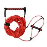 Water Sports Safety Surfing Water Ski Wakeboard Rope with Handle Grip for Water Ski Equipment Leash Knee Line - red 60ft