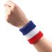 4 Pack Striped Wrist Sweatbands - Athletic Cotton Terry Cloth Wristbands for Sports Compression Wrist Sleeve -Rainbow Wrist Guard Outdoor