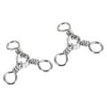 3 Way Swivel 30lb Stainless Steel Cross Line Terminal Tackle Silver 50 Pack