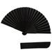 2PCS Large Black Folding Silk Hand Fan Hand Folding Fans Chinese Thickened Large Black Folding Silk Hand Folding Fans Chinese for Men Hand Fan 2PCS Thickened Folding Fan