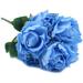 1 Bouquet Bouquet Silk Flowers Faux Bunch Wedding Artificial Blue