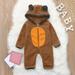 Gubotare Baby Bodysuit Toddler Baby Boy Outfit Long Sleeve Hoodie Sweatshirt Pants Set 0 6 12 18 24 Months 1 2 T Sweatsuit Fall Winter Clothes Brown 12-18 Months