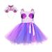 Kids Child Baby Girls Princess Pageant Dress Sleeveless Party Patchwork Tutu Dresses With Headband Set 2PCS Juniors Clothes for Teen Girls