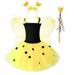 Kids Toddler Baby Girls Spring Summer Floral Bee Fancy Dress Carnival Accessory Set Tutu Princess Dress