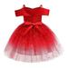 Summer Savings Clearance! Dezsed Kids Girls Dress For Summer Fashion Net Yarn Temperament Sequins Bowknot Birthday Party Gown Long Dresses 3-10Years Children Formal Occasion Dresses