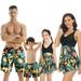 Peyakidsaa Family Matching Swimsuit Beach Bikini Sets Swimwear Swimming Trunks Sizes Baby-Kids-Adult