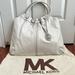 Michael Kors Bags | Michael Kors White Leather Tote Bag | Color: Silver/White | Size: Os