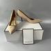 Coach Shoes | Coach Beige Suede Leather Pumps Heals Neutal Color, Size 6b | Color: Cream/Gold | Size: 6