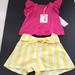 Jessica Simpson Matching Sets | Host Pick 3/10/23 Jessica Simpson Baby Short Set Size 12 Mos Yellow White Pink | Color: Pink/Yellow | Size: 12mb