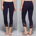 Lululemon Athletica Pants & Jumpsuits | Lululemon Athletica Emerge Renewed Crop Mesh Dot Leggings Purple Yoga | Color: Purple | Size: 4