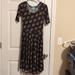 Lularoe Dresses | Black And Gold Dress With Sleeves Size S | Color: Black/Gold | Size: S