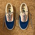 Vans Shoes | Custom Vans Authentic Sneakers (Royal Blue/White/Pink) Size 8 | Color: Blue/White | Size: 8