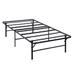 Low Profile Bed, Foldable Metal Frame, Black