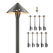 Gardenreet Brass Low Voltage Pathway Lights 12V Outdoor LED Landscape Path Lights(Hat) for Walkway Driveway Garden Yard with 3W 2700K Warm White LED G4 Bulb(10 Pack)