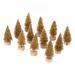 12pcs Mini Christmas Tree Sisal Silk Glitter Tree Christmas Decorations Family Table Decorations