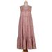 Berry Charm,'Sleeveless Cotton Maxi Dress in Berry and Wheat'