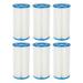 Type A or C Pool Filter Easy Set Pool Filters Compatible with Intex Above Ground Pool Pump 6 Pieces