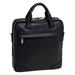 McKlein BRIDGEPORT Large Laptop Briefcase Pebble Grain Calfskin Leather Black (15475)