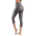BLVB Womens High Waisted Yoga Capris Leggings Scrunch Compression Cropped Pants Stretch Workout Gym Tights