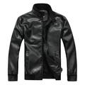 solacol Jackets for Men Mens Jackets Winter Mens Jacket Winter Mens Winter Leather Jacket Biker Motorcycle Zipper Long Sleeve Coat Top Blouses Mens Winter Coats Leather Jacket Men Motorcycle