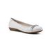 Wide Width Women's Charmed Flat by Cliffs in White Smooth (Size 8 1/2 W)