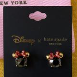 Kate Spade Jewelry | Disney X Kate Spade New York Minnie Mouse Stud Earrings | Color: Black/Gold | Size: Os