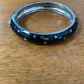 Coach Jewelry | Coach Enamel Bangle Bracelet. Excellent Condition. Mini Star Design . | Color: Black/Silver | Size: Os