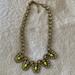 J. Crew Jewelry | J.Crew Statement Necklace With Neon Yellow/Green Jewel | Color: Gold/Yellow | Size: Os