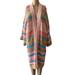 Anthropologie Sweaters | Anthropologie Textured Striped One Size Open Cardigan | Color: Blue/Pink | Size: One Size