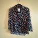 Anthropologie Tops | **Sold** Conversations By Anthropologie Floral Top | Color: Black | Size: L