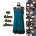 Anthropologie Dresses | M Anthropologie Weston Wear Dress Rosette Floral Eyelet Crochet Lace Teal | Color: Black/Blue | Size: M