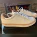 J. Crew Shoes | J Crew Classic Leather Sneakers. Color:White Pink Worn 1x | Color: White | Size: 9.5