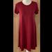 Lularoe Dresses | Lularoe Carly Hi-Lo Dress - Euc | Color: Brown/Red | Size: Xs