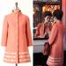 Anthropologie Jackets & Coats | Anthropologie Lauren Moffatt Eastwood Wool Arrow Coat Coral Pink | Color: Cream/Pink | Size: Xs