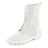 Schnürstiefelette LASCANA, Damen, Gr. 36, weiß, Obermaterial: 100% Lederimitat. Futter: 100% Textilmaterial. Decksohle: 100% Textilmaterial. Laufsohle: 100% Synthetik, unifarben, casual, Schuhe, zum Schnüren mit modischen Cut-Outs, Stiefel, Boots,...