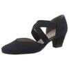 Spangenpumps ARA "TOULOUSE", Damen, Gr. 3,5 (36), blau (dunkelblau), Textil, unifarben, elegant, Schuhe, Abendschuh, Festtagsschuh, Trichterabsatzmit elastischen Riemchen, Topseller