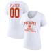 Women's Fanatics Branded White Miami Hurricanes Basketball Pick-A-Player NIL Gameday Tradition V-Neck T-Shirt