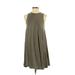 American Eagle Outfitters Casual Dress - A-Line Crew Neck Sleeveless: Green Print Dresses - Women's Size X-Small