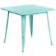 Flash Furniture 31.5'' Square Mint Green Metal Indoor-Outdoor Table -, ET-CT002-1-MINT-GG